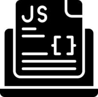 Javascript File Solid EPS Icon vector