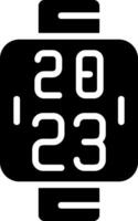 Digital Watch Solid EPS Icon vector