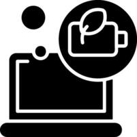 Battery Saver Solid EPS Icon vector