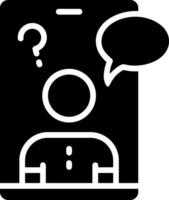 Digital Assistant Black EPS Icon Design vector