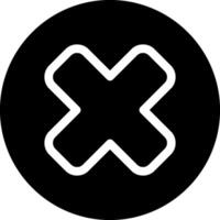 Black Crossmark Graphic Icon Design vector