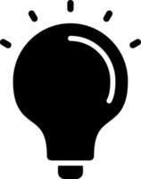 Bulb Solid Style Icon vector
