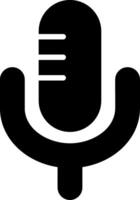 Black Style Microphone Graphic Icon Design vector