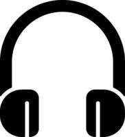 Headphone Solid Style Icon vector