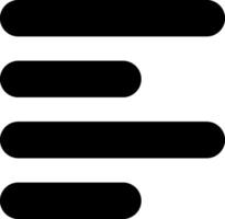 Horizontal Left Align Solid Style Icon vector