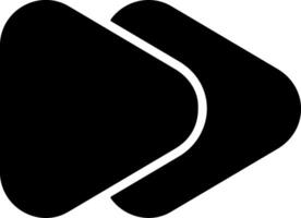Fast Forward Solid Style Icon vector