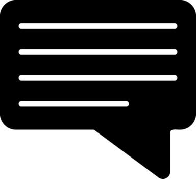 Message Solid Style Icon vector