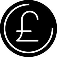 Pound Coin Solid Style Icon vector