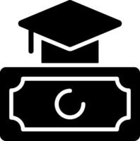 Education Payment Solid Style Icon vector