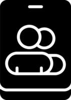 Black Style Contacts Graphic Icon vector
