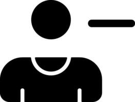 Black Style Remove Contact Icon vector