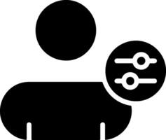 Black Contact Setting Graphic Icon Design vector