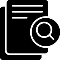 Black Style Search Document Icon vector