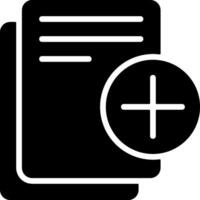 Black Add Document Graphic Icon Design vector