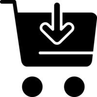 Black Style Add to Cart Graphic Icon vector