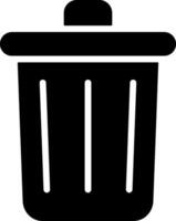 Black Style Trash Graphic Icon vector