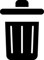 Black Style Trash Icon vector
