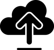 Black Style Upload Graphic Icon Design vector