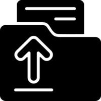 Upload Folder Solid Style Icon vector