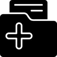 Add Folder Solid Style Icon vector