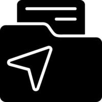 Share Folder Solid Style Icon vector