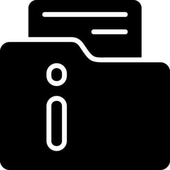 carpeta informacion sólido estilo icono vector