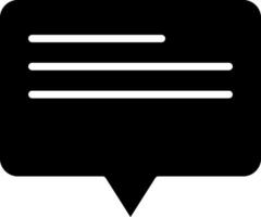 Chat Text Solid Style Icon vector