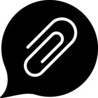 Message Attachment Solid Style Icon vector