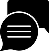 Minimalist Chat Solid Style Icon vector