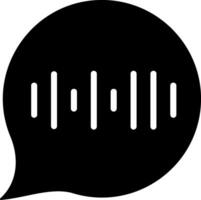 Voice Message Solid Style Icon vector