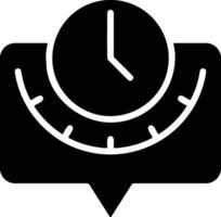 Chat Timestamp Solid Style Icon vector