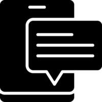 Mobile Message Solid Style Icon vector
