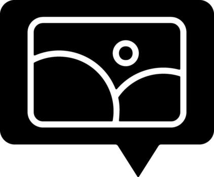 Message Image Solid Style Icon vector