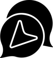 Text Reply Solid Style Icon vector