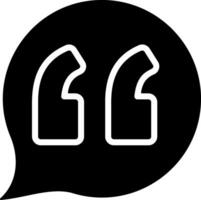 Quote Message Solid Style Icon vector