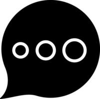 Typing Indicator Solid Style Icon vector