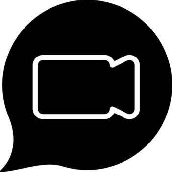 Chat Call Solid Style Icon vector