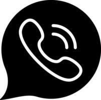 Phone Call Solid Style Icon vector