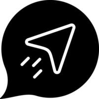 Message Send Solid Style Icon vector