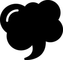 Cloud Chat Solid Style Icon vector