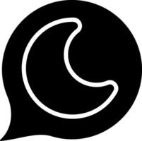 Dark Mode Chat Solid Style Icon vector