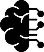 Machine Learning Solid Style Icon vector