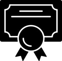 Certification Solid Style Icon vector