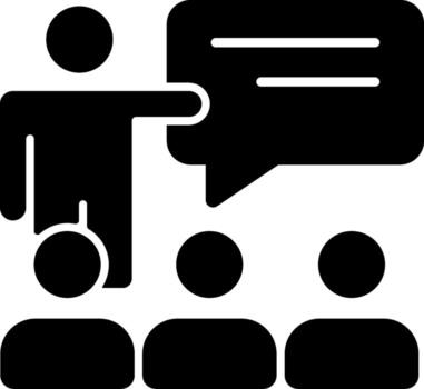 Mentoring Solid Style Icon vector