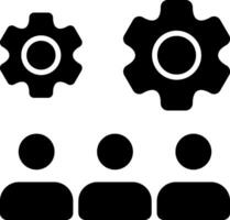 Team Building Solid Style Icon vector