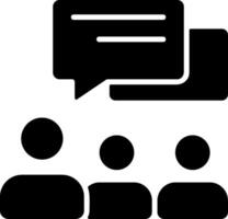 Communication Skills Solid Style Icon vector