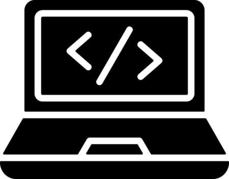 Coding Solid Style Icon vector