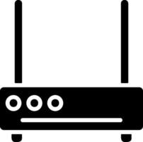 Router Solid Style Icon vector