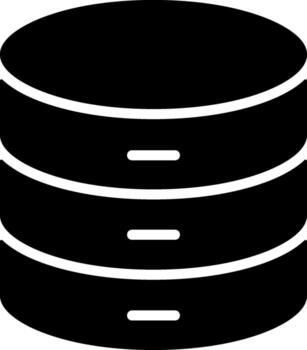 Database Solid Style Icon vector
