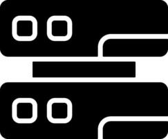 Server Solid Style Icon vector